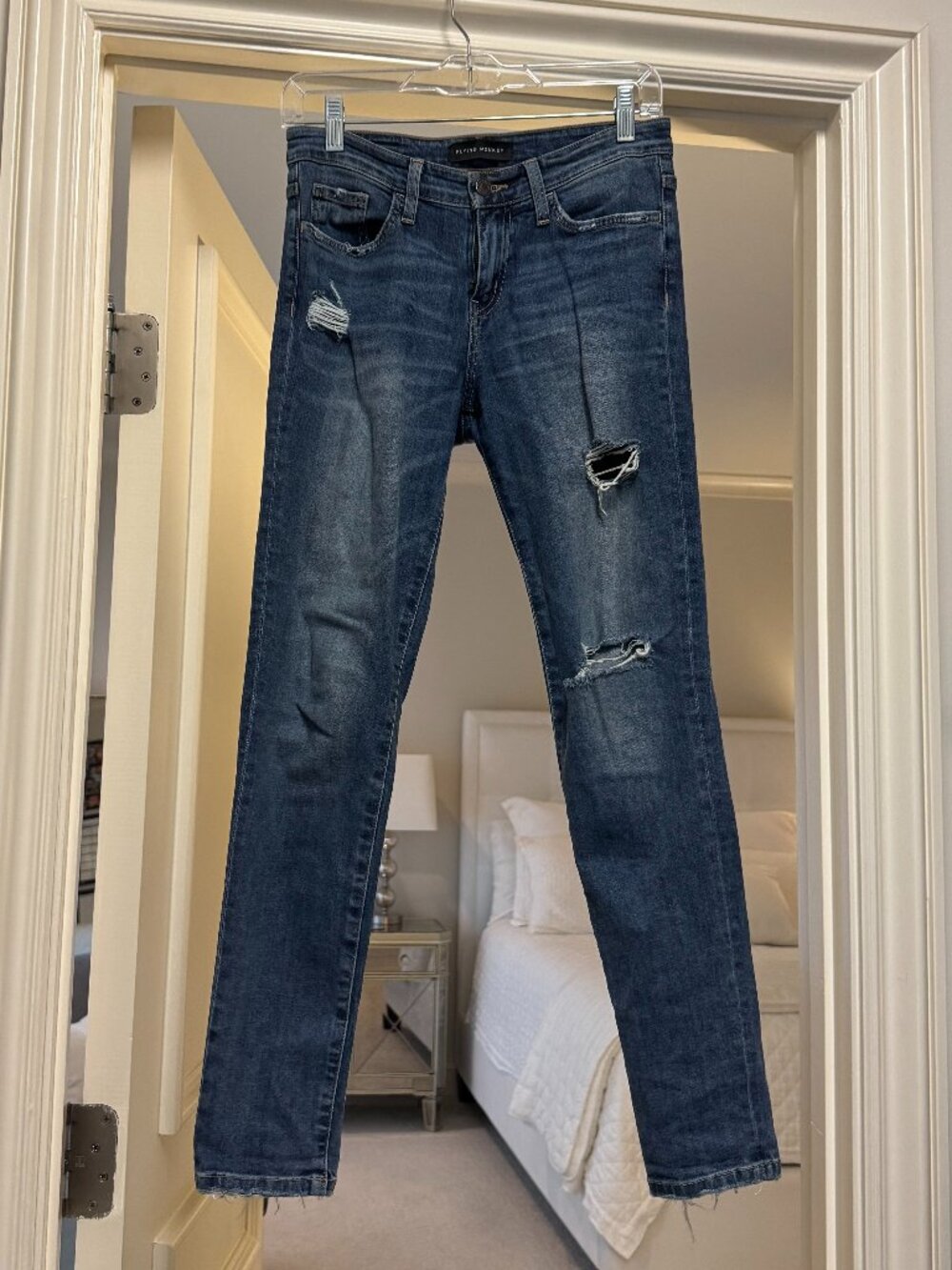 Flying Monkey Distressed Skinny Jeans